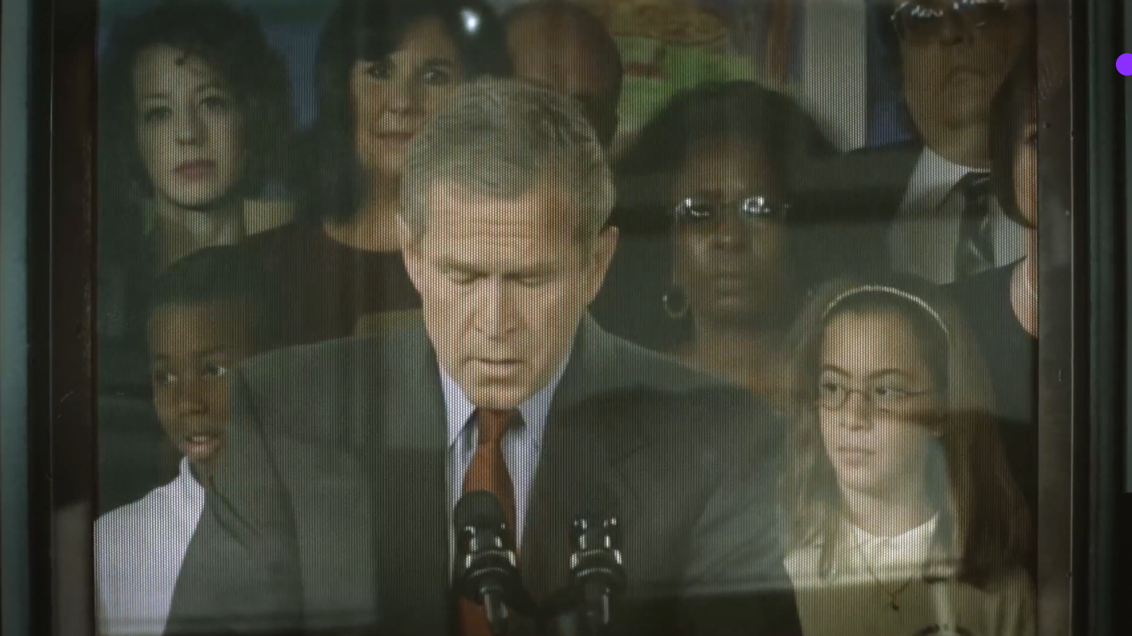 President George W. Bush addressing the nation