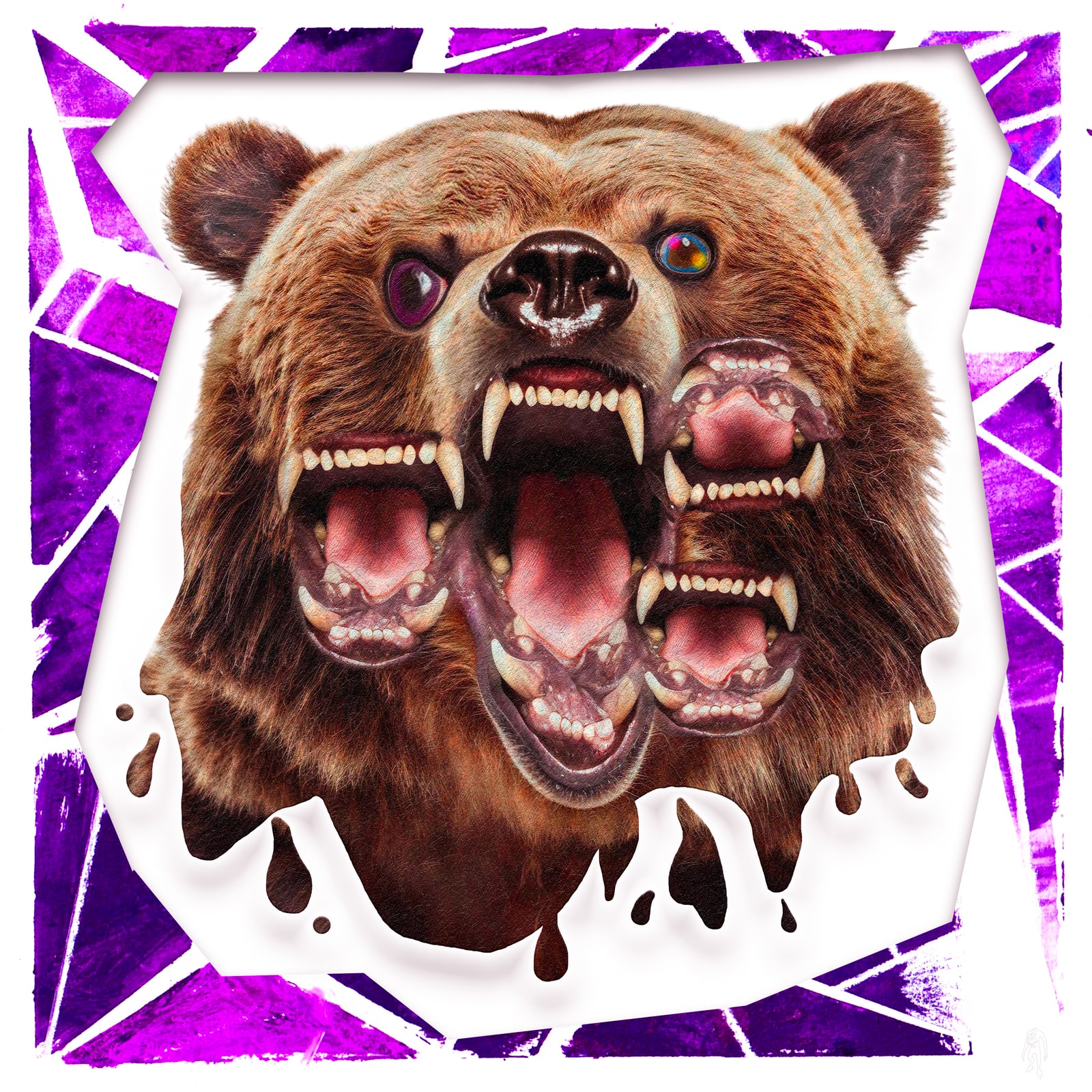 Dalí Museum — surreal multi-mouthed bear photo-composite