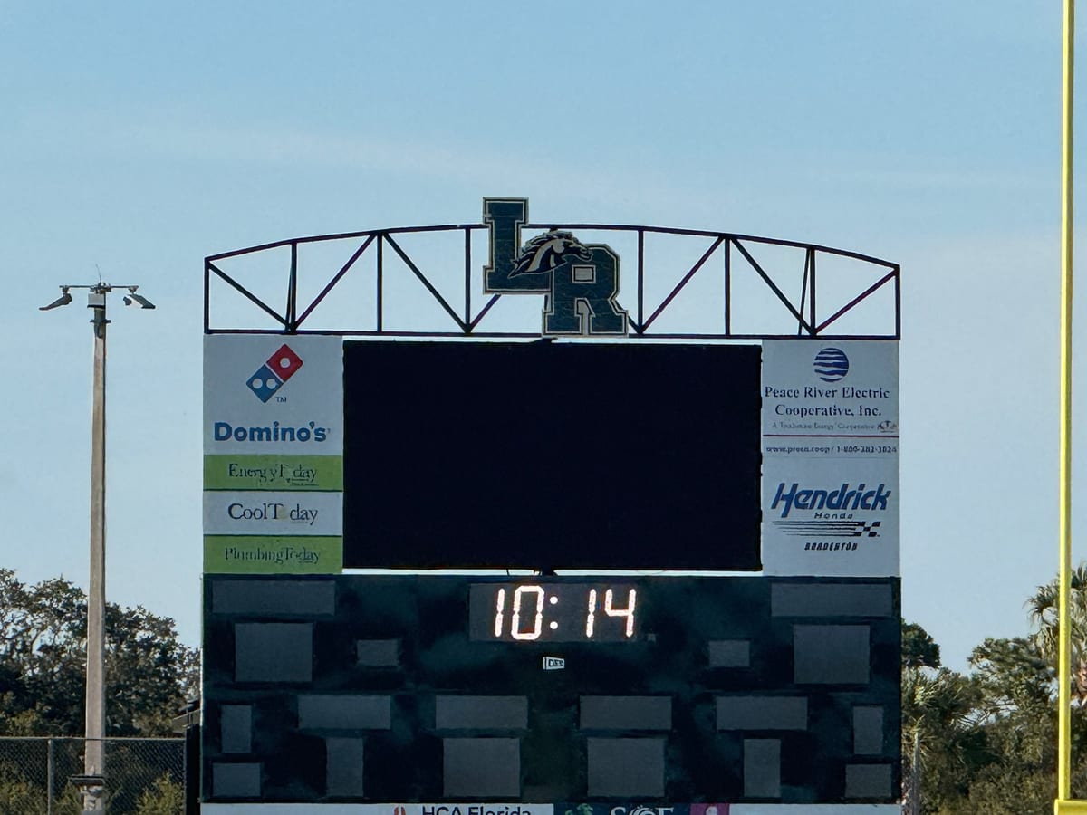 Lakewood Ranch campus signage — scoreboard